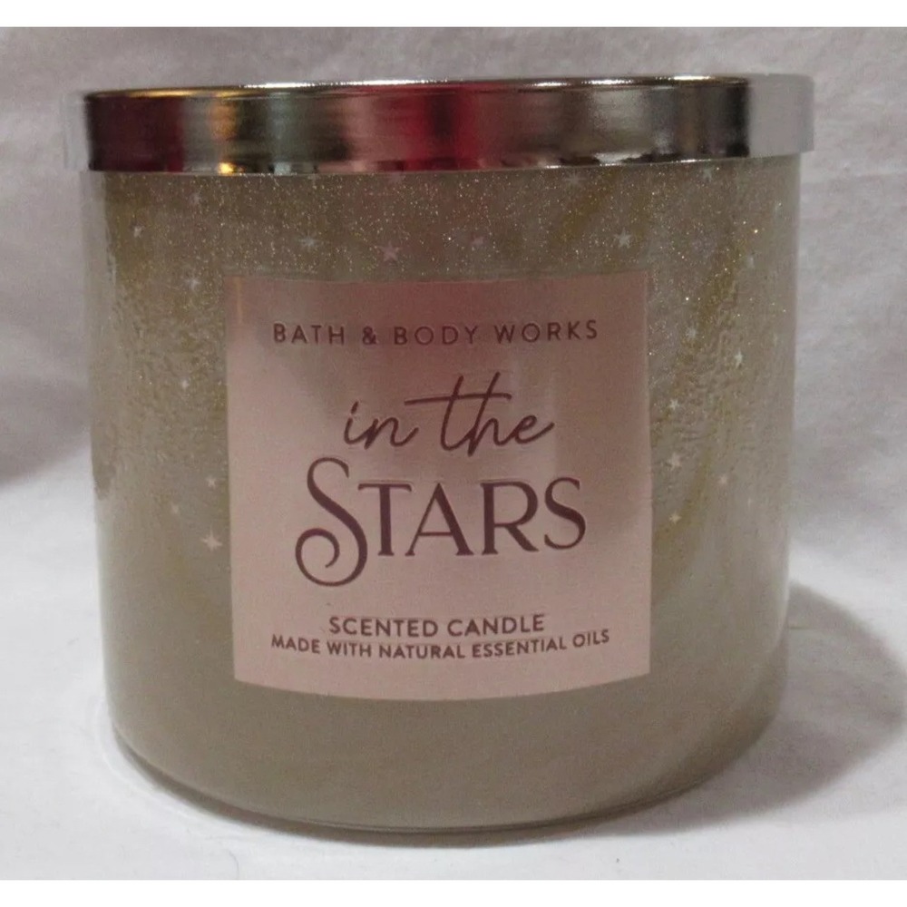 NEW In Box Bath & Body Works IN THE STARS 3-Wick Candle Large Scented 14.5 oz